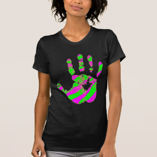 Multi-Colour Neon Handprint T-Shirt