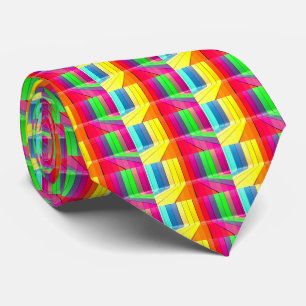 Multi Colour Neon Pattern Necktie