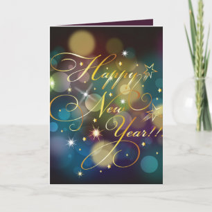 Multi colour New year card