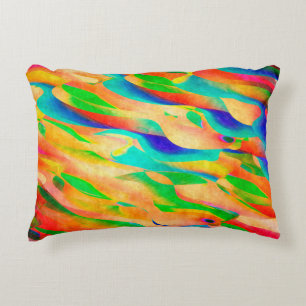 multi colour paint art abstract wallpaper backgrou accent pillow