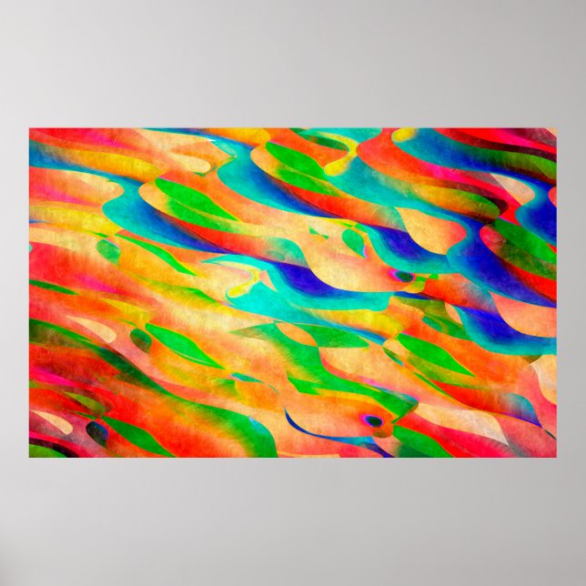 multi colour paint art abstract wallpaper backgrou poster (Front)