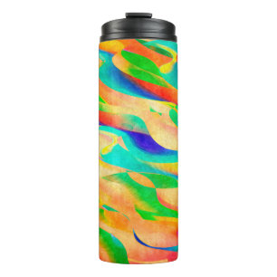 multi colour paint art abstract wallpaper backgrou thermal tumbler