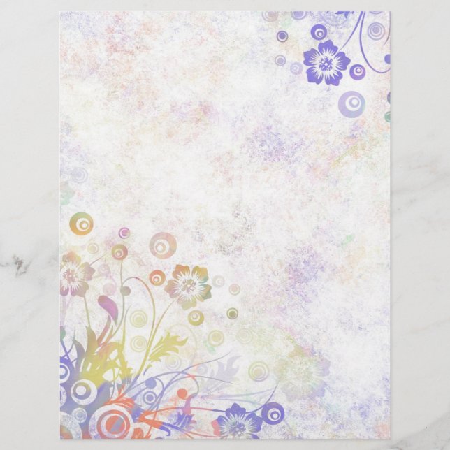 Multi Colour Pastel Floral Border (Front)