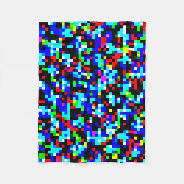 Multi-Colour Pattern Fleece Blanket (Front)