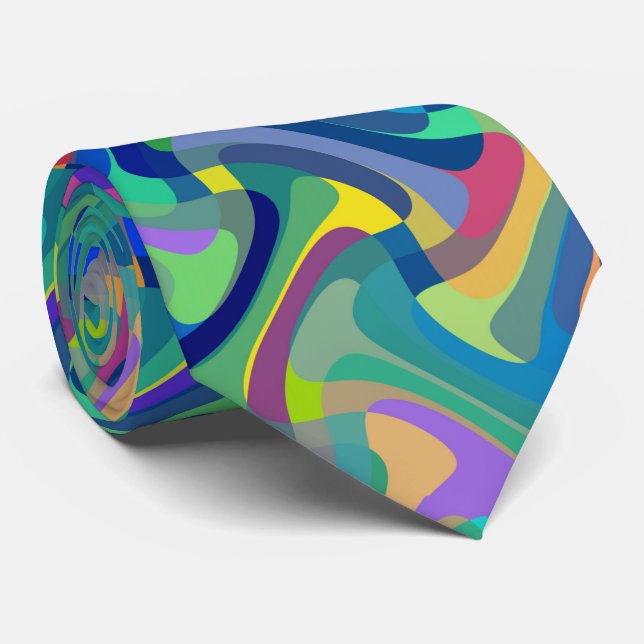 Multi-Colour Pattern Tie (Rolled)