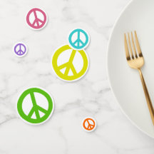 Multi-Colour Peace Signs Vibrant Birthday