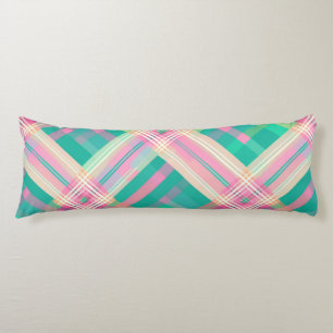 Multi-Colour Plaid Design Body Pillow