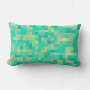 Multi-Colour Plaid Pattern Lumbar Pillow