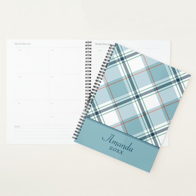 Multi-Colour Plaid Planner (Display)