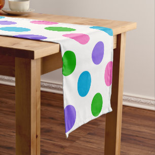 Multi Colour Polka Dots Short Table Runner