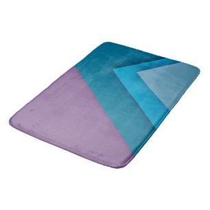 Multi-colour Purple Blue Green  Bath Mat