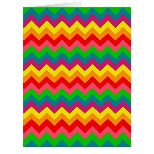 Multi Colour Rainbow Chevrons Pattern (Front)