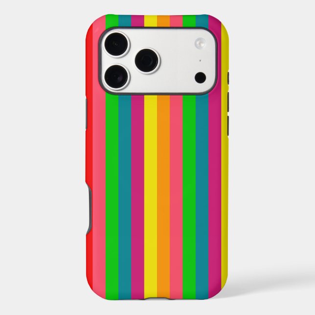 Multi Colour Rainbow Vertical Stripes Pattern (Back)