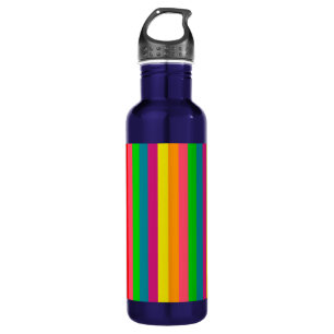 Multi Colour Rainbow Vertical Stripes Pattern 710 Ml Water Bottle