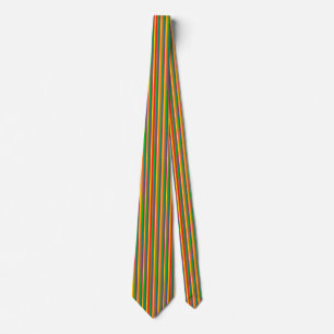 Multi Colour Rainbow Vertical Stripes Pattern Tie