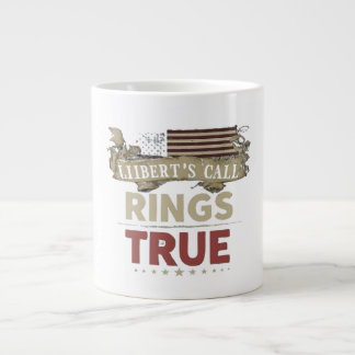 Multi colour "Rings True" word printed  Large Coffee Mug