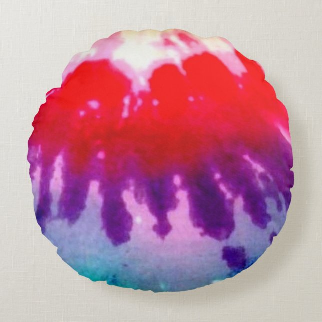 Multi colour round pillow (Front)