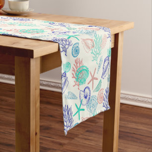 Multi-colour Sea Shells Short Table Runner