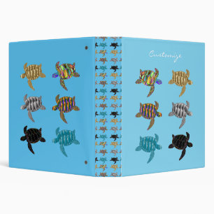 Multi-colour Sea Turtles Thunder_Cove Binder