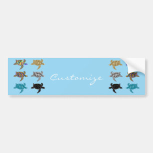 Multi-colour Sea Turtles Thunder_Cove Bumper Sticker