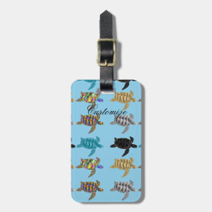 Multi-colour Sea Turtles Thunder_Cove Luggage Tag