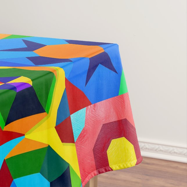 Multi Colour Shapes 2 Tablecloth (In Situ)