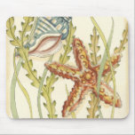 Multi-Colour Shell Party Mouse Pad<br><div class="desc">Charikilia Zarris is a talented artist know for her ocean artwork. Her images are peaceful and calm relaxing you with every picture. Get this nautical piece of artwork with a starfish and a Conch shell being the centre of it all, bordered with beautiful kelp. This image will look great on...</div>
