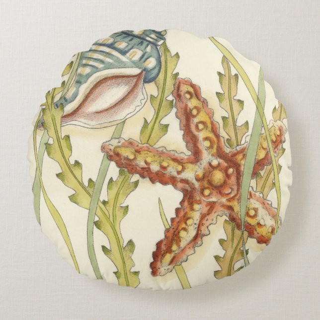 Multi-Colour Shell Party Round Pillow (Front)