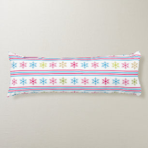 Multi Colour Snowflakes Body Pillow