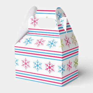 Multi Colour Snowflakes Favor Box