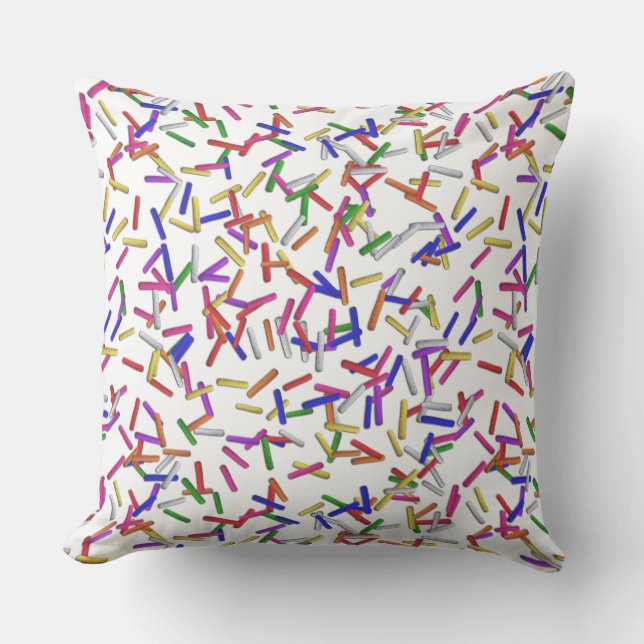Multi Colour Sprinkles Throw Pillow (Front)
