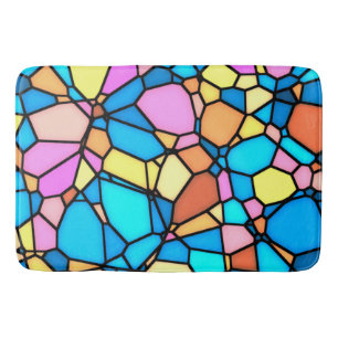 Multi-Colour Stained Glass Bath Mat