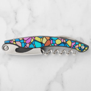 Multi-Colour Stained Glass Corkscrew