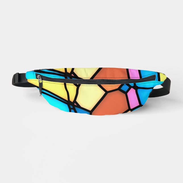 Multi-Colour Stained Glass  Fanny Pack (Front)