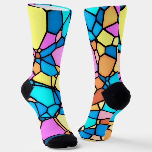 Multi-Colour Stained Glass Socks