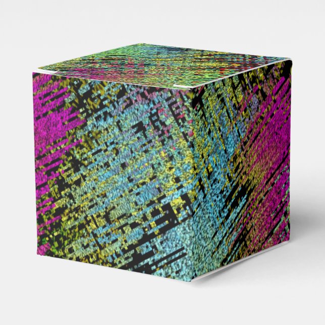 Multi-Colour Stitches Favor Box (Front Side)