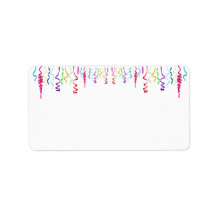 Multi-colour Streamers Label