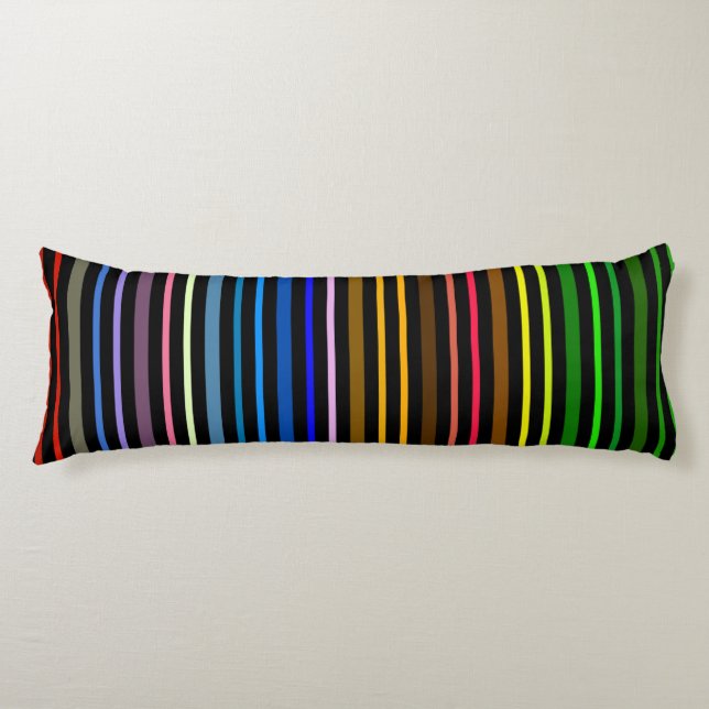 Multi Colour Stripe Pattern Body Pillow (Front)