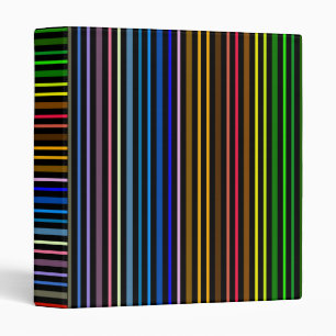 Multi Colour Striped Binder