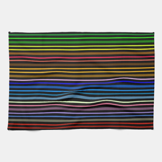 Multi Colour Striped Kitchen Towel (Horizontal)