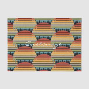 Multi-colour striped sun with trees Thunder_Cove Tissue Paper