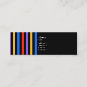 Multi Colour Stripes Mini Business Card