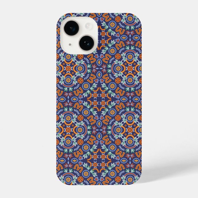 Multi-colour Tile Pattern iPhone Case (Back)