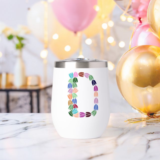 Multi-colour Tulip Lettered “D” (Bachelor Party (Rotated))