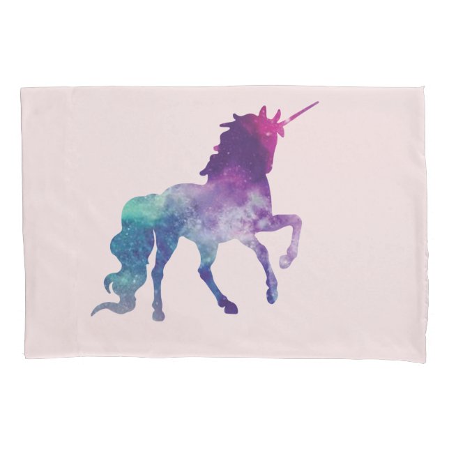 Multi-colour unicorn design pillowcase (Front)