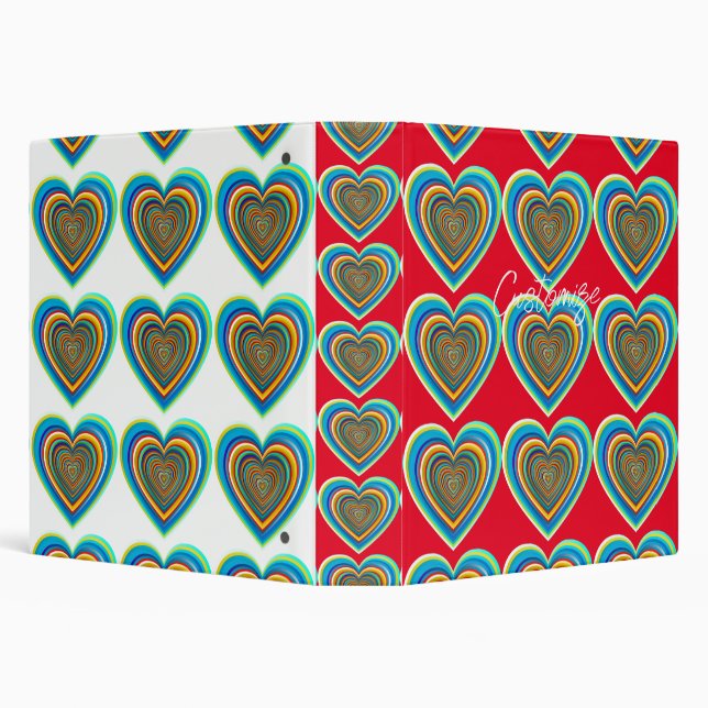 Multi-colour Valentine Heart Thunder_Cove Binder (Background)