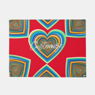 Multi-colour Valentine Heart Thunder_Cove Doormat