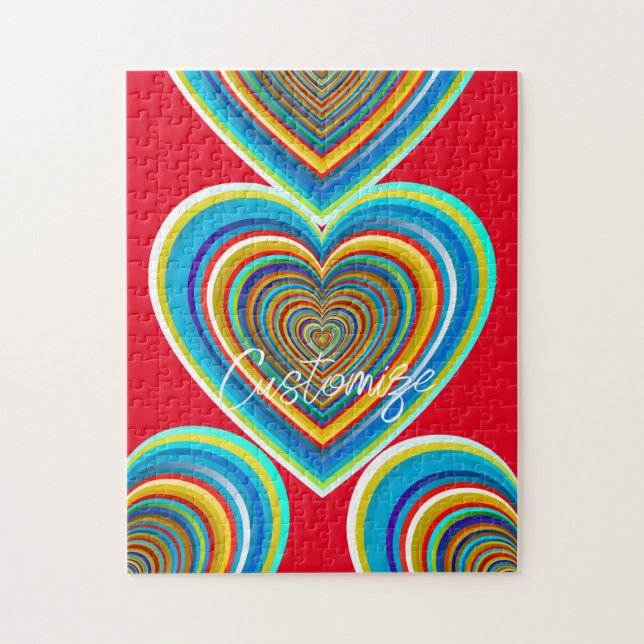 Multi-colour Valentine Heart Thunder_Cove Jigsaw Puzzle (Vertical)
