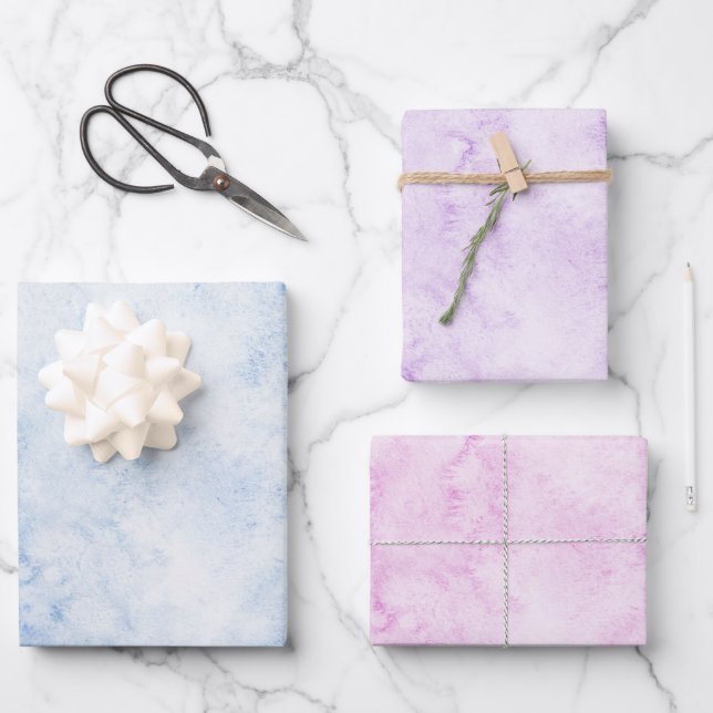 Multi Colour Watercolor Elegant Wrapping Paper Sheet (Front)