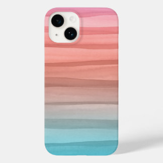 Multi Colour Watercolor Lines Gradient Pattern Case-Mate iPhone 14 Case
